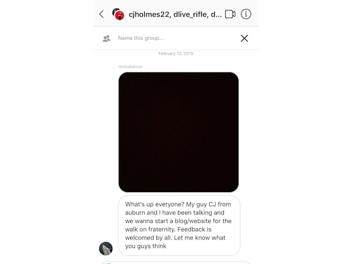 The original Instagram message sent by Bakamus.